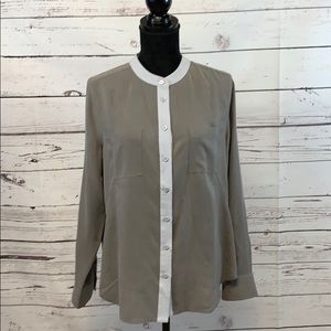 Soft Surroundings Silk Top Size Medium Grey